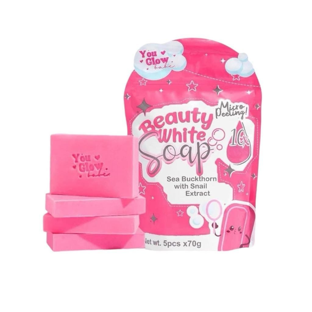 1 แพ็ค You Glow Babe Beauty White Soap Sea Buckthorn พร้อมสารสกัดจากหอยทาก - 5 บาร์ x 70g KUOL WZ2H