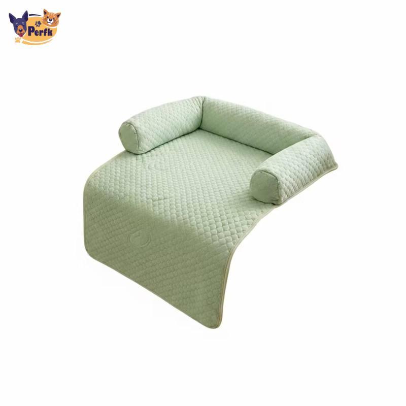 Ferfk Quilted Bolster Pet Pad Lightly Cushion Dog Couch Bed Feline Couch Mat มุมโค้งมน