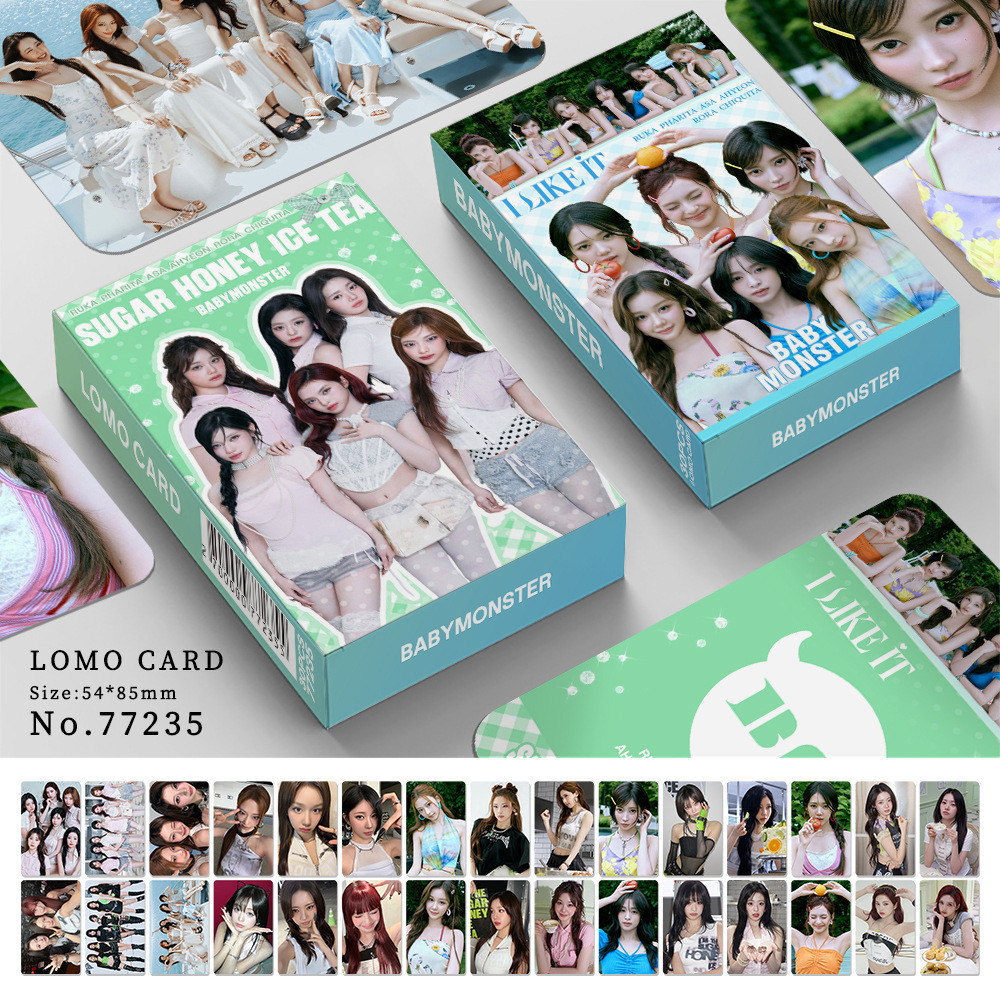 55 ชิ้น BM SUGAR HONEY ICE TEA การ์ด Lomo CHOOM SUPA DUPA LUV PSYCHO WE GO UP ร้อนซอส HELLO MONSTIEZ MONSTERS Photocards AHYEON Asa Parita Chiquita Haram Rora Ruka โปสการ์ด