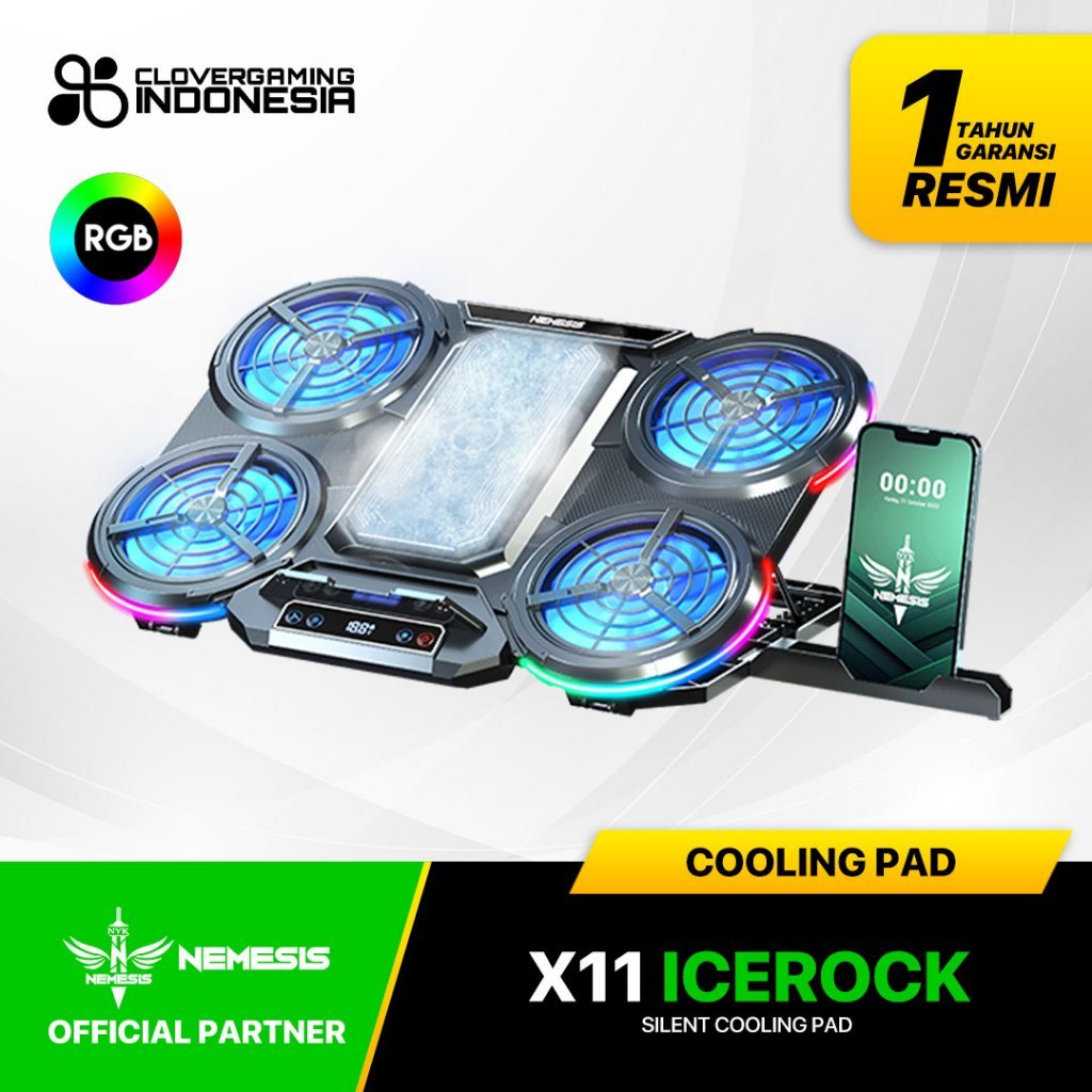 NYK Nemesis X11 4FAN ICEROCK - X3 WINTERSTORM - X4 STROM BREAKER COOLING PAD