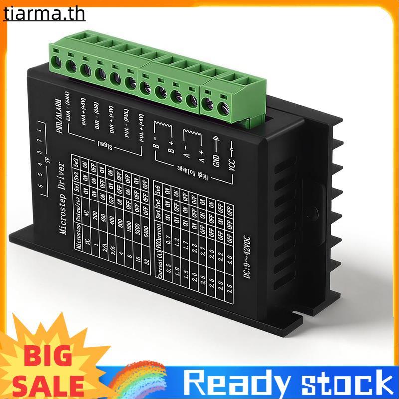 TIARMA Stepper Motor Driver,TB6600 9-40V 4A 1-32 Microstep ปรับ Over-Current Protection สําหรับ CNC 
