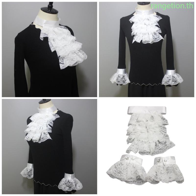 RAN Lady Ruffle Collar ข้อมือ Renaissance Ruffle False Collar สําหรับประสิทธิภาพ
