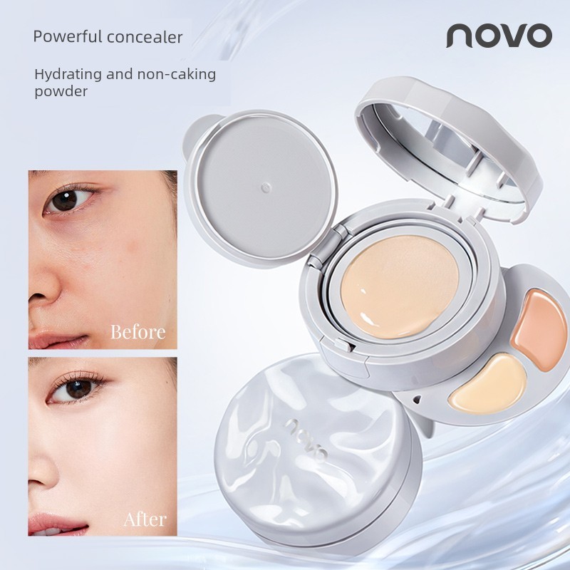 concealer คอนซีลเลอร์ NOVO Cushion Cream คอนซีลเลอร์ 2-in-1 Soft Focus คอนซีลเลอร์ Delicate Melting 