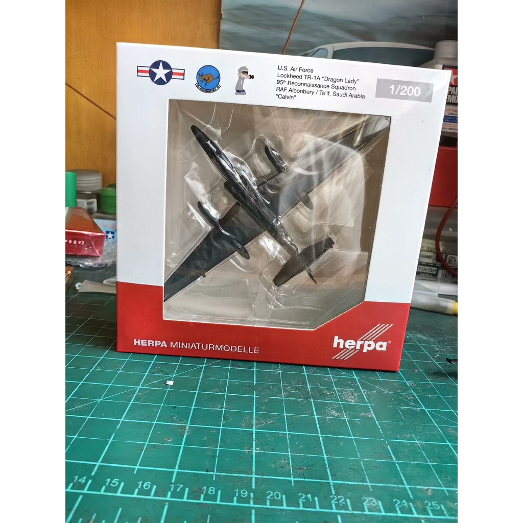 HERPA 1/200 US Air Force U2 ปรับปรุง TR-1A Dragon Girl High-Aerial Reconnaissance Aircraft Model.ซาอ