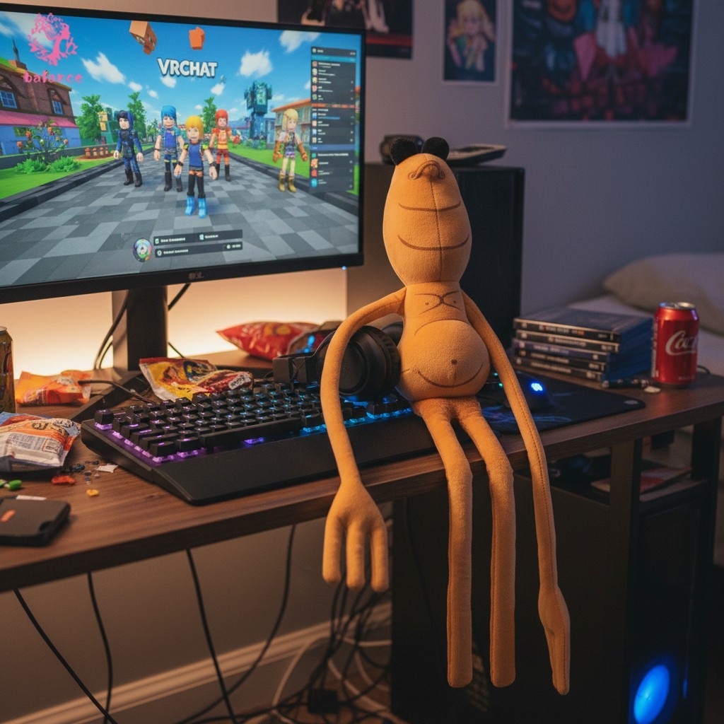 VRChat Marcus ของเล่นตุ๊กตายาว 19.5 ซม. ตุ๊กตายัดไส้นุ่มสําหรับนักเล่นเกมตกแต่งของขวัญ
