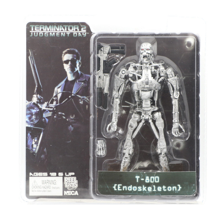 NECA ภาพยนตร์รุ่น Terminator Series T-800 ประเภทการ์ดแพ็ค/รุ่นบรรจุกล่อง 7-Joint Action Figure Figur