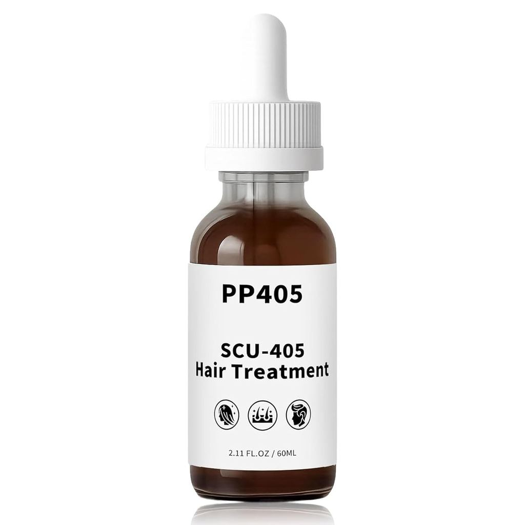 PP405 Hair Treatment, SCU-405 น้ํามันปลูกผมสําหรับผู้ชาย, เซรั่มป้องกันผมร่วงสําหรับผมบางและหดตัว, บ