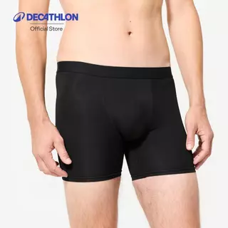Decathlon Men'S Breathable Microfibre Boxers กางเกงบ็อกเซอร์ผู้ชายใส่วิ่ง ระบายอากาศได้ดี - Black