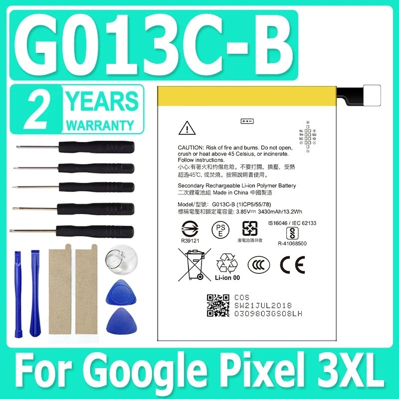คุณภาพสูงโทรศัพท์ใหม่ G013C-B แบตเตอรี่สําหรับ HTC Google G013C พิกเซล 3XL ในสต็อก + เครื่องมือ