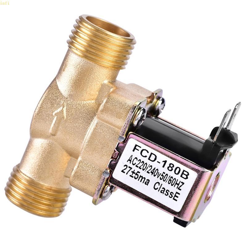 Infi AC 220V 1 2 Inlet Feed Water Solenoid สําหรับวาล์วเชื่อมต่ออย่างรวดเร็วปกติปิดน้ําควบคุมไฟฟ้า P