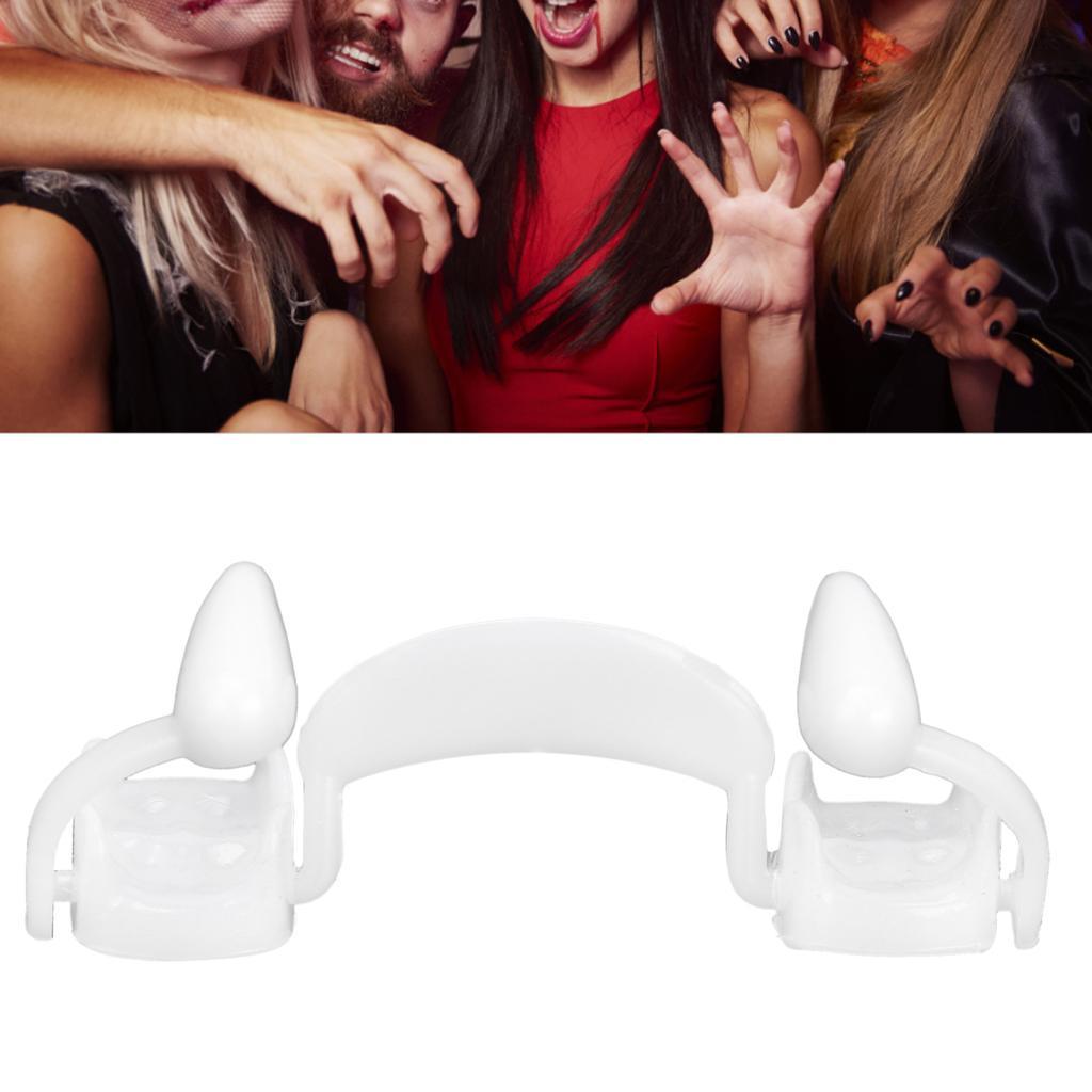 Kanebduk Vampire Fangs ฟันฮาโลวีนแบบพับเก็บได้ทําจากเรซิ่นมนุษย์หมาป่ากาวชุดสําหรับ Carnival (Vampir
