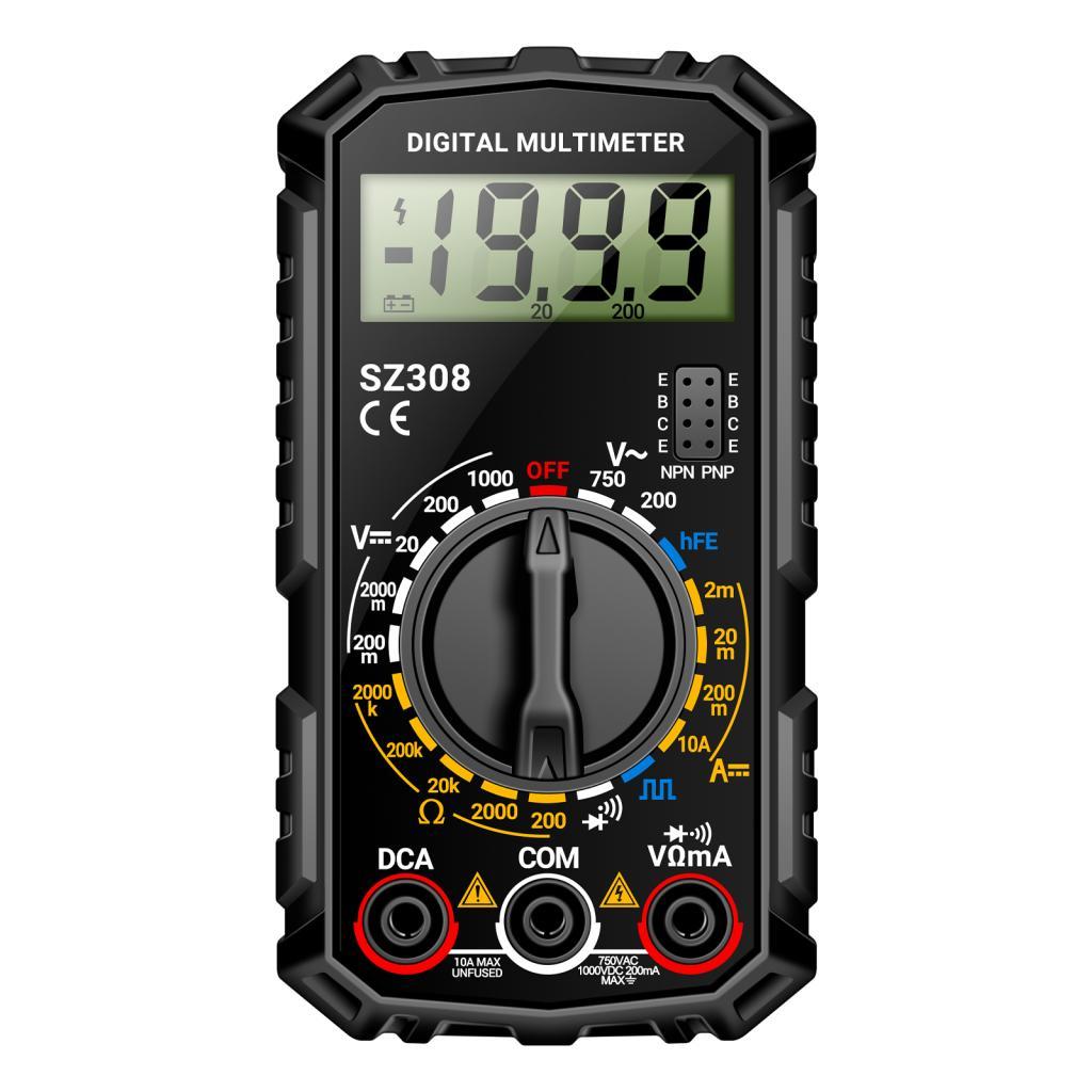 Haapeury ANENG SZ308 มัลติมิเตอร์แบบดิจิตอล Square Wave Tester 1999 นับ HFE Triode Buzzer AC/DC แรงด