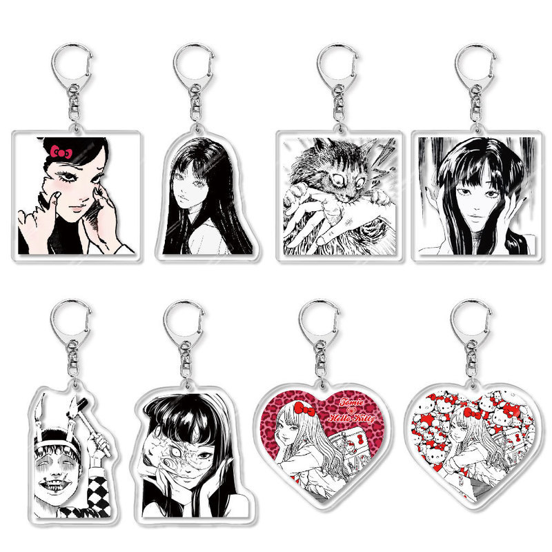 Ito Junji Junji สินค้า Tomie Shuangyi พวงกุญแจอะคริลิคสองครั้ง [คลังสินค้าพร้อม] เครื่องประดับการ์ตู