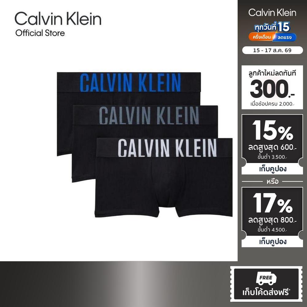 CALVIN KLEIN กางเกงในผู้ชาย Intense Power Microfiber Stretch แพ็ค 3 ชิ้น ทรง Low Rise Trunk รุ่น NB3611 ZDH-สีดำ