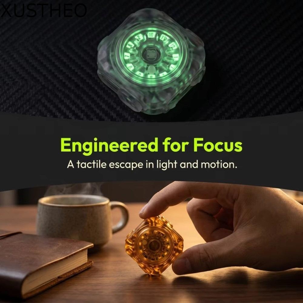 XUUSHEO Fidget Spinner, Push Slider Noctilucent Fidget Slider ของเล่น, สะสมโครงสร้างลูกกลิ้งออกแบบ L