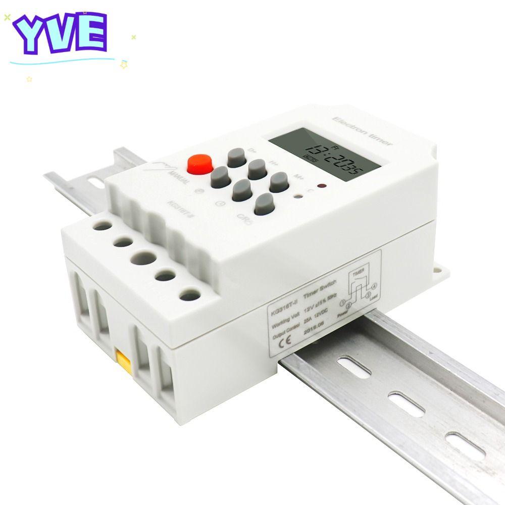 YVE Digital Timer, 12V LED Timer Switch, ทนทาน 220V 110V 50/60Hz อุปกรณ์ไฟฟ้า Timer ช่างไฟฟ้า