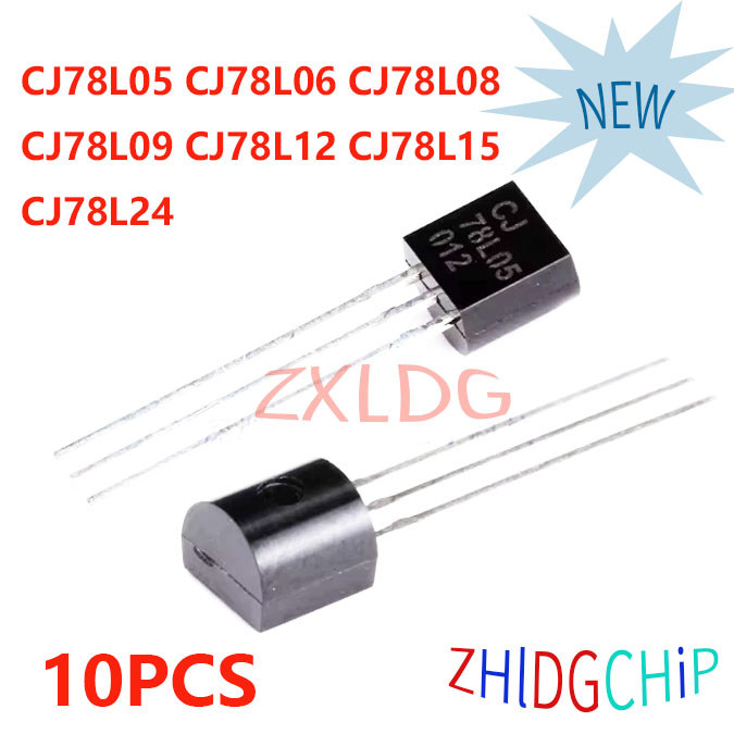10PCS ยี่ห้อใหม่ CJ78L05 78L09 WS78L05 78L06 08 09 78L12 78L15 78L24 TO92