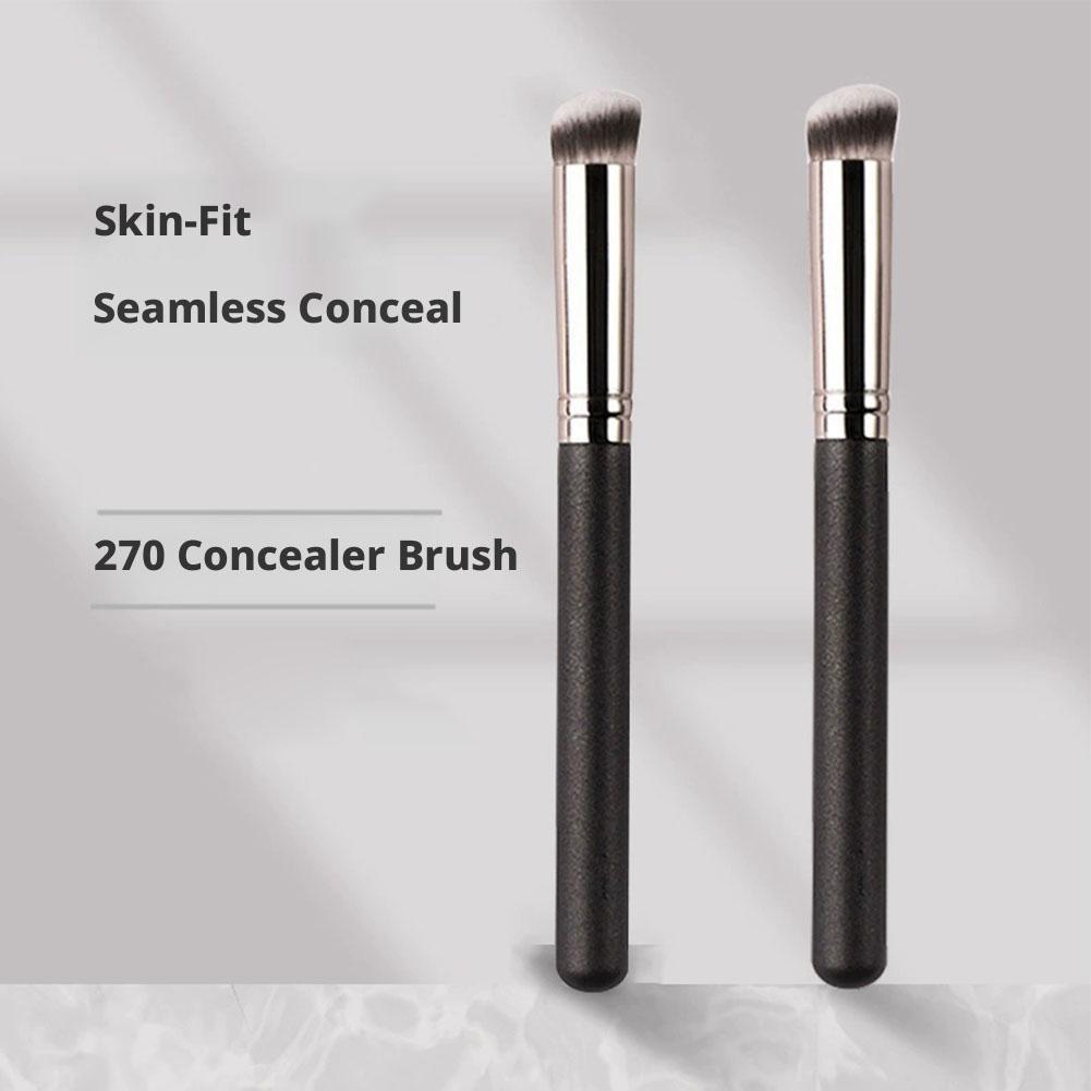 แปรงคอนซีลเลอร์นุ่มสีดําแม่นยําสําหรับผสมครีม, Hypoallergenic N6j5