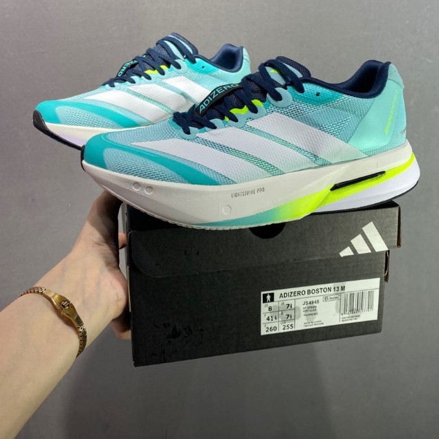 Boston 13 รองเท้าวิ่งแผ่นคาร์บอนสําหรับผู้ชายและผู้หญิง Adizero Adios Pro 4 รองเท้ากีฬา JS4945