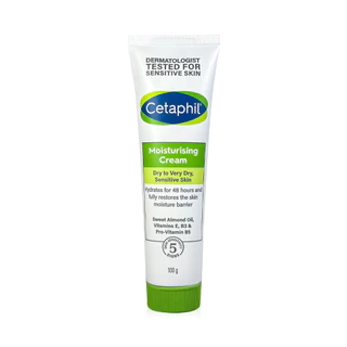Cetaphil Moisturizing Cream 100g เซตาฟิล ครีมบำรุงเนื้อครีมเข้มข้น เหมาะสำหรับผิวแห้ง–ผิวแห้งมาก.