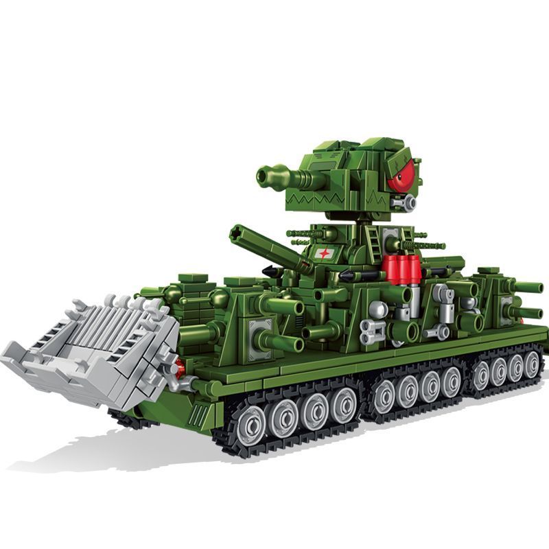 Tank World Ultimate KV44 ประกอบอาคารบล็อกของเล่นเพื่อการศึกษาชายของเล่น KV99 Leviathan ใช้งานร่วมกับ