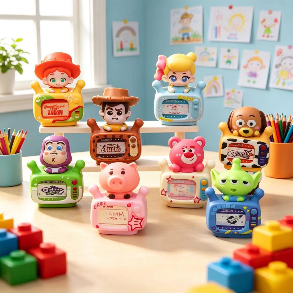 8PCS น่ารักของเล่น Story TV การ์ตูนชายหญิง 3D เรซิ่น Charms สําหรับ DIY(10-432)888