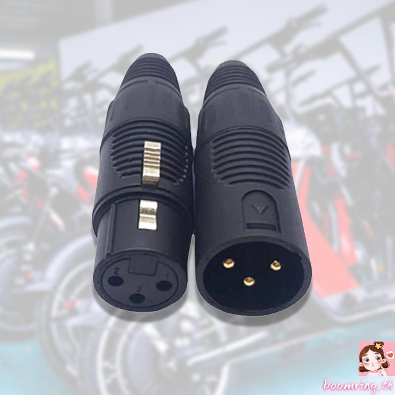 Boom 3 Pin ชายหญิง XLR 35 Jack Connector ปลั๊กอะแดปเตอร์ไฟฟ้าสําหรับสายเคเบิล Wearproof XLR 3 Pin Co