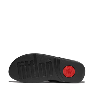 FITFLOP FINO BEADIE-BUTTON METALLIC รองเท้าแตะแบบหูหนีบผู้หญิง รุ่น IU1-565 สี BLACK