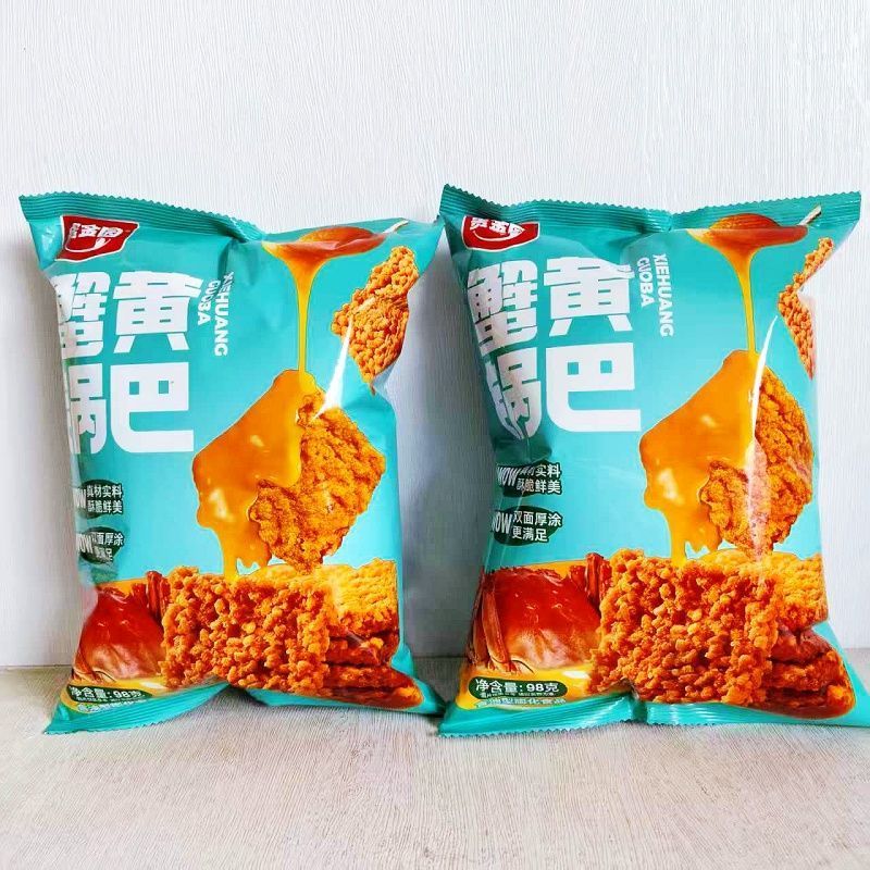 2026 สินค้าใหม่ Guijinyuang Crab Roe Crab Crab Crab Oil Puffed Crispy Crab Potato Chips Snacks Leisu