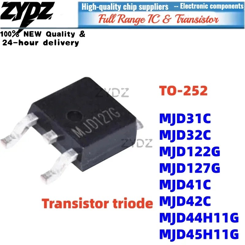 1-5PCS MJD44H11G MJD45H11G MJD31C MJD32C MJD42C MJD122G MJD127G MJD41C TO-252 ขายส่ง Field Effect ทร