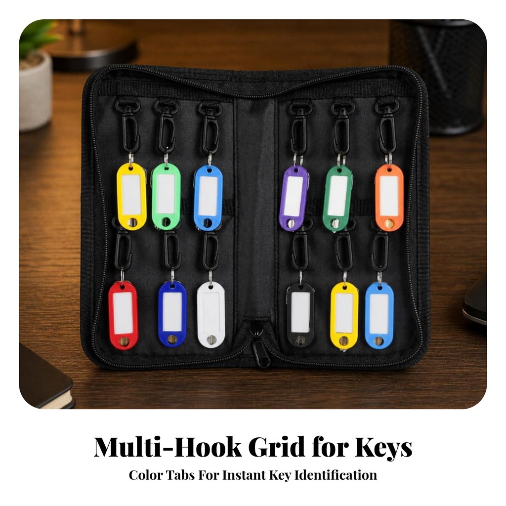 Case Safeguarding Key Storage Case Portable Key Organizer Compact for Office, Home