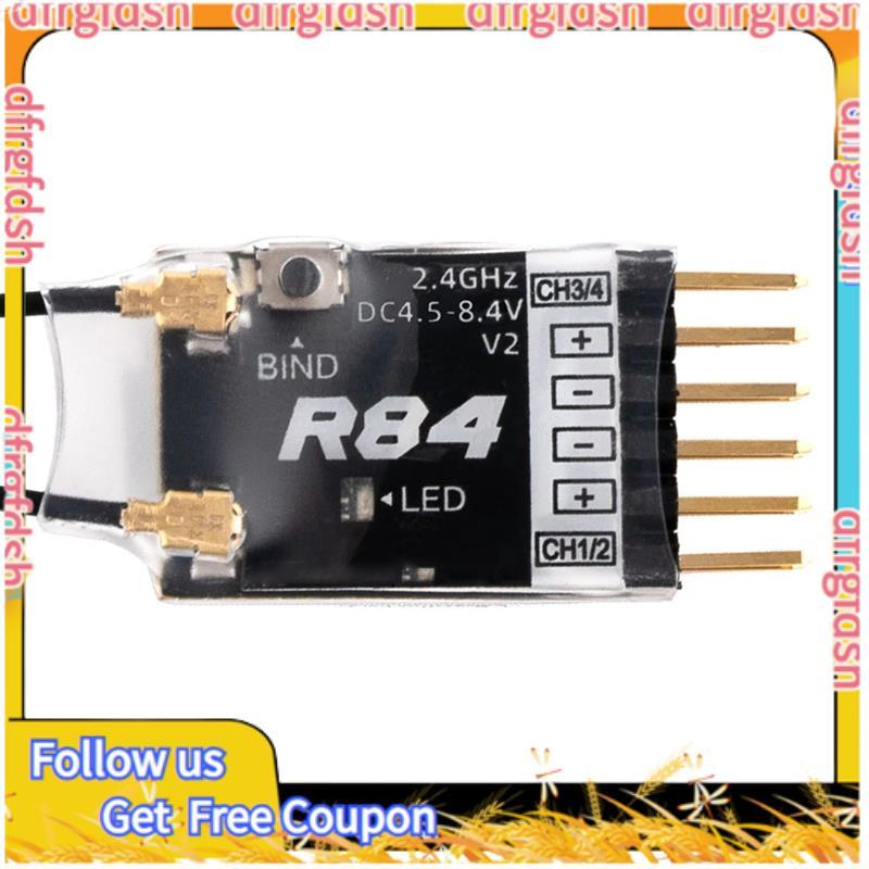 D & F สําหรับ R84 V2 4CH ใช้งานร่วมกับ PWM RC Receiver สําหรับ D8 D16 SFHSS TX12 T16S เครื่องส่งสัญญ