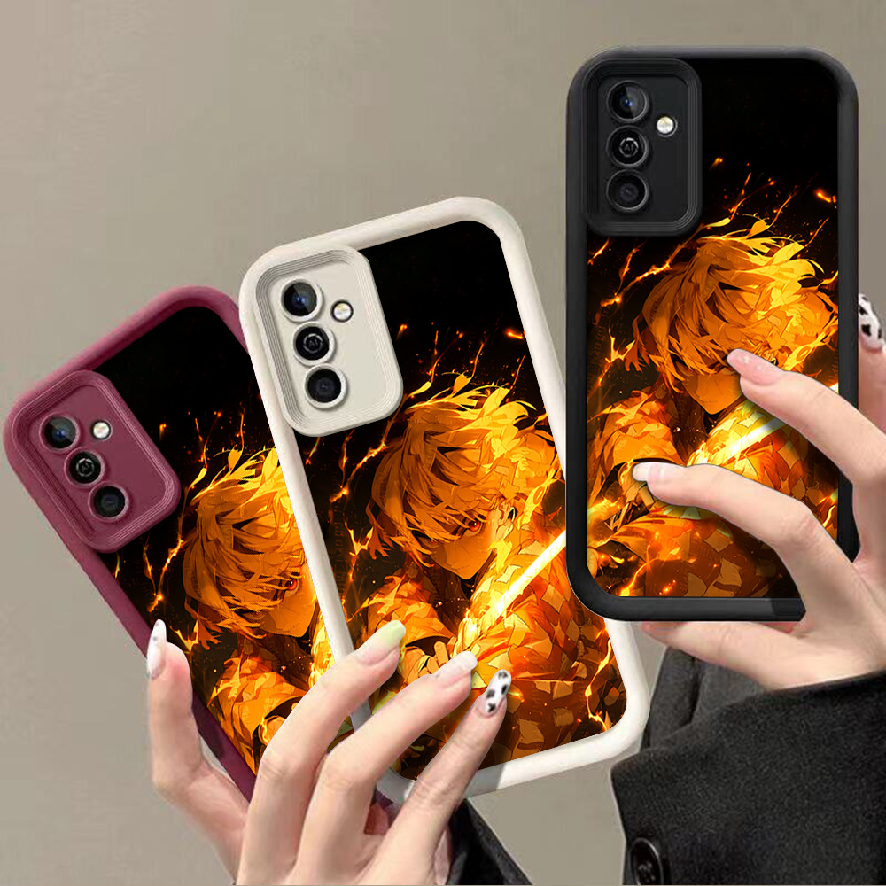 Zenitsu Kimetsu ไม่มี Yaiba ธีม Samsung สําหรับ A06,A13,A12,M12,A23,A03s,A02s,M02s,S25 Ultra,A55