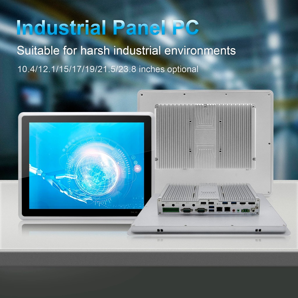 MKA6 10.1 "-23.8" แผงอุตสาหกรรม PC IP65 กันน้ํา All in One หน้าจอสัมผัสคอมพิวเตอร์ J6412 I3 I5 I7 6-