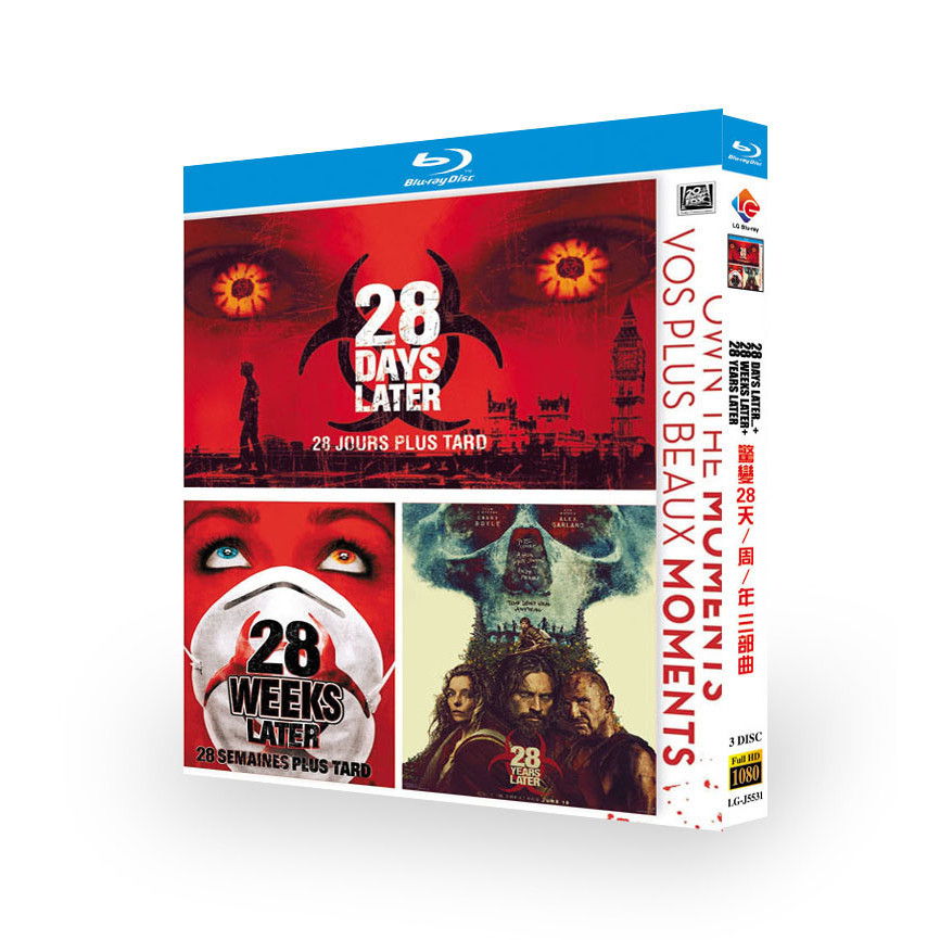 ฟิล์มแผ่นบลูเรย์ 28 วัน ลาเตอร์...(2002) & 28 สัปดาห์ Later(2007) & 28 Years Later (2025) 3BD G01
