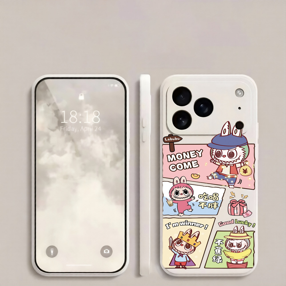 กินดื่มไม่อ้วน Labubu เคสโทรศัพท์เหมาะสําหรับ OPPO Reno 16Pro 15Pro 15 14Pro 14 13Pro 13 11Pro 10Pro
