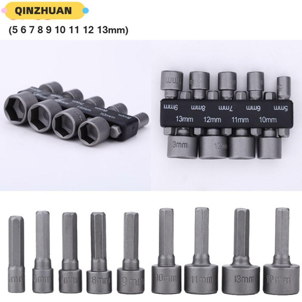 QINZHUAN 9 ชิ้น/เซ็ตหัวฉีด Nut Schroevendraaier ชุด Bits ชุดไดร์เวอร์ซ็อกเก็ต Bits ชุดไดร์เวอร์