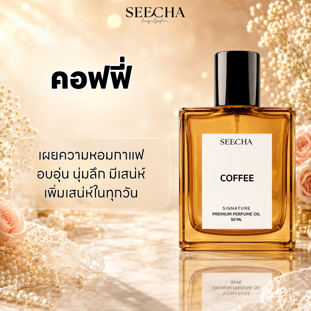 ✨44 COFFEE คอฟฟี่  ✨ Seecha Oil Perfume น้ำหอม สีชา สีชาออยล์ น้ำหอมออยล์ กลิ่นติดทน 50ML