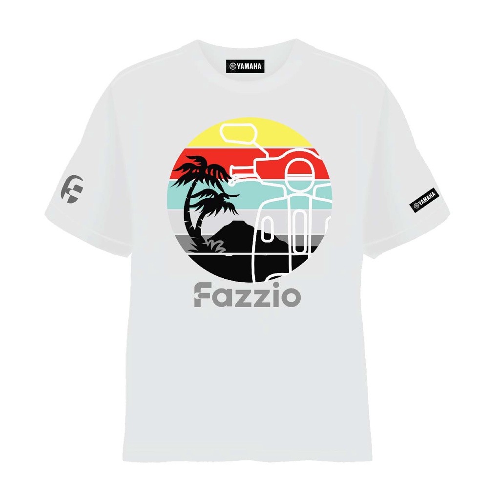 YAMAHA เสื้อยืดOversize"Fazzio"สีขาว  2XL-TSH0M-08-WH