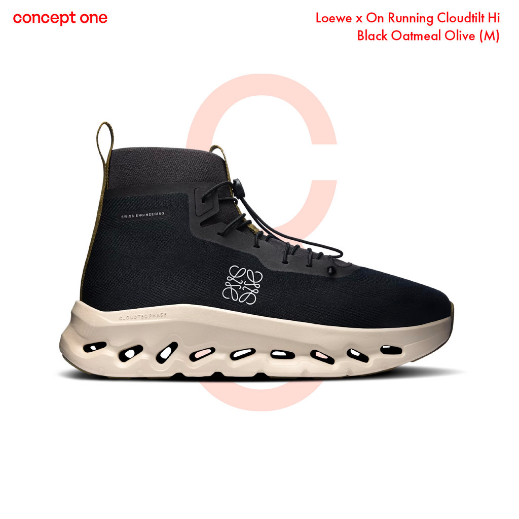 Loewe x On Running Cloudtilt Hi Black Oatmeal Olive (M) Conceptone | ผ่อนได้ ของแท้ 100%