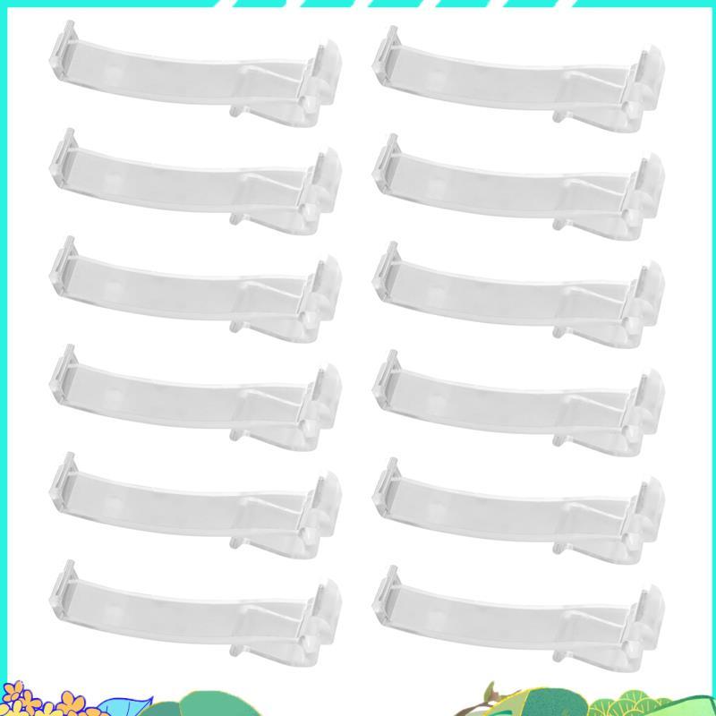 2.5 นิ้ว Valance คลิปหน้าต่างคลิปตาบอดพลาสติกใส Valance Retainer Holder ซ่อน Valance Clip(12 ชิ้น)