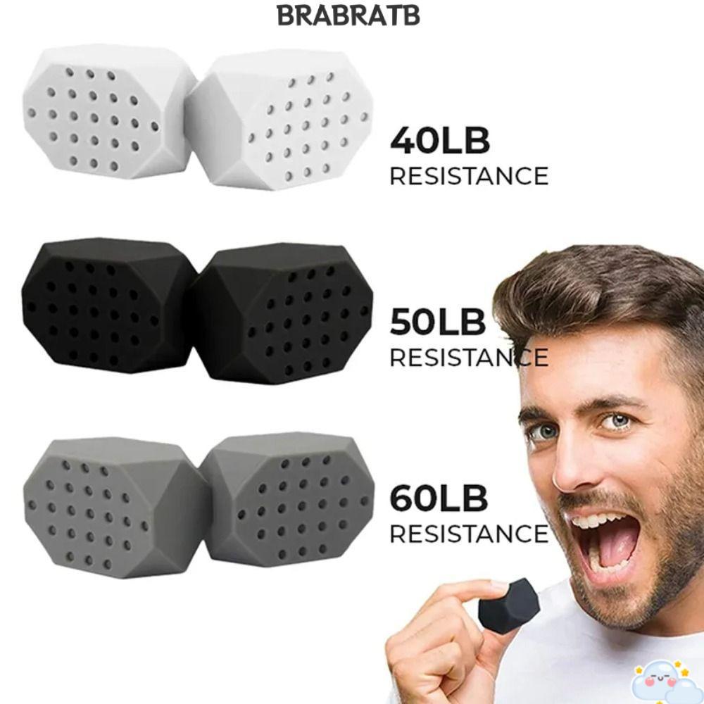 BRABRAA Redefine Jawline Trainer, 40/50/60Lbs แบบพกพา Jaw Exerciser, Face Fitness Ball Anti-stress F