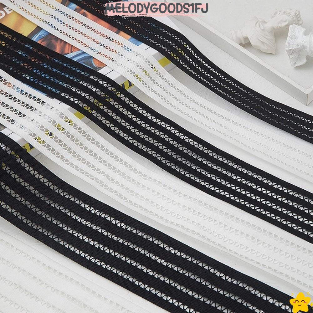 MELODYGOODS1FJริบบิ้นตกแต่งสําหรับงานฝีมือ,Fringe Design 5 หลาความยาวลูกไม้ยืดหยุ่น,วัสดุยืดหยุ่น 3/