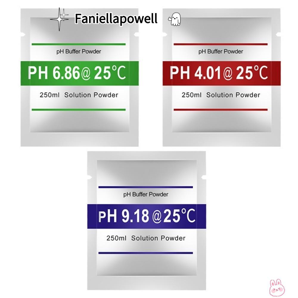 FANIELLAPOWELL 15 ชิ้น PH Meter Calibration Solution Powder, PH 6.86 PH 4.01 PH Buffer Solution Powd