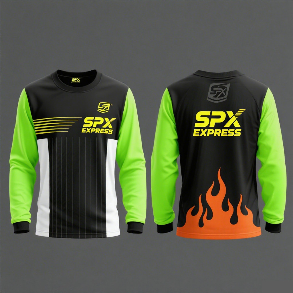 แห้งเร็ว SPX‐Express‐Theme Full-Sublimation Jersey, Unisex Courier Delivery Casual Top