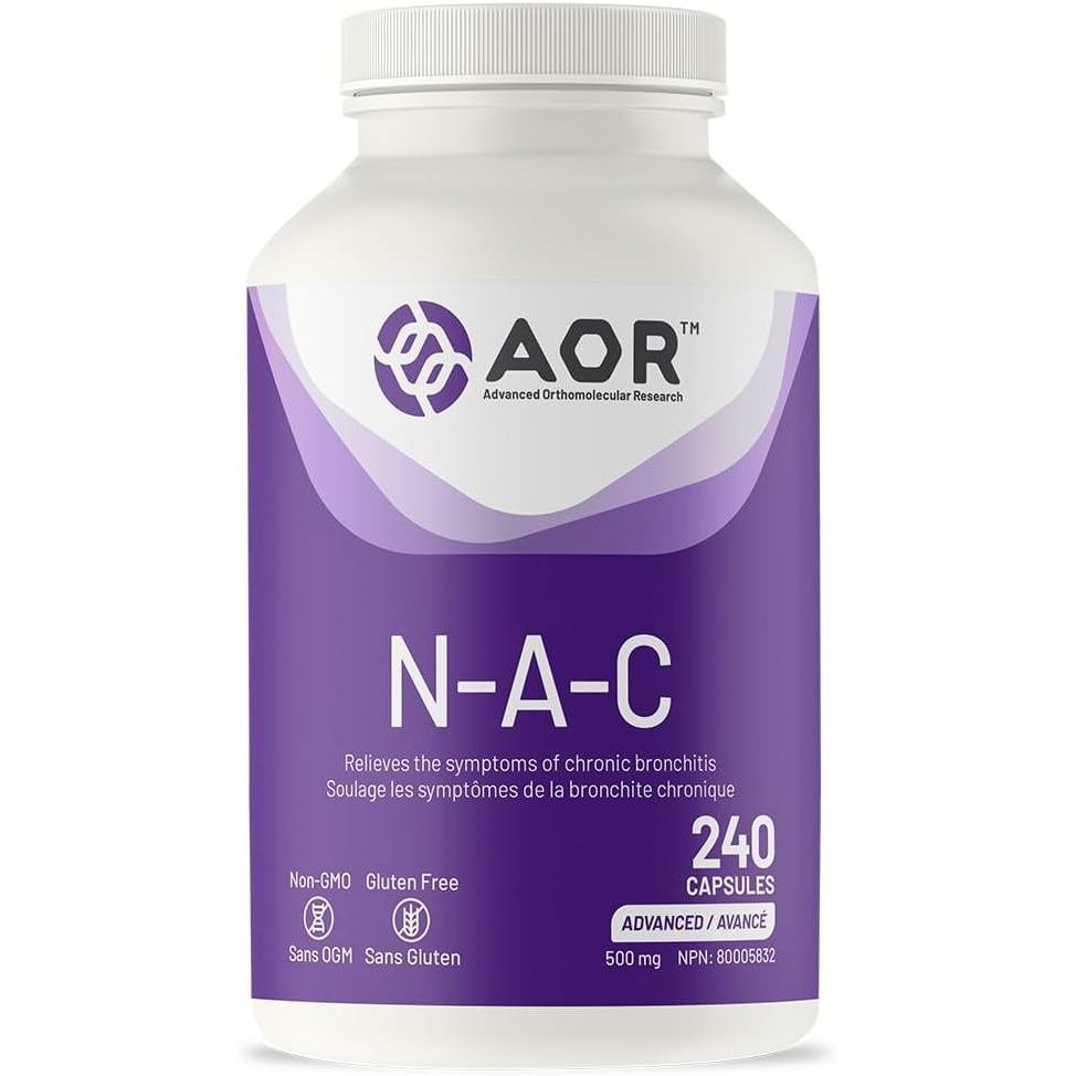 AOR NAC N-Acetyl Cysteine 500mg 240 Caps, ซัพพลาย 8 เดือน, รองรับระบบภูมิคุ้มกันสมดุล, ส่งเสริมระดับ