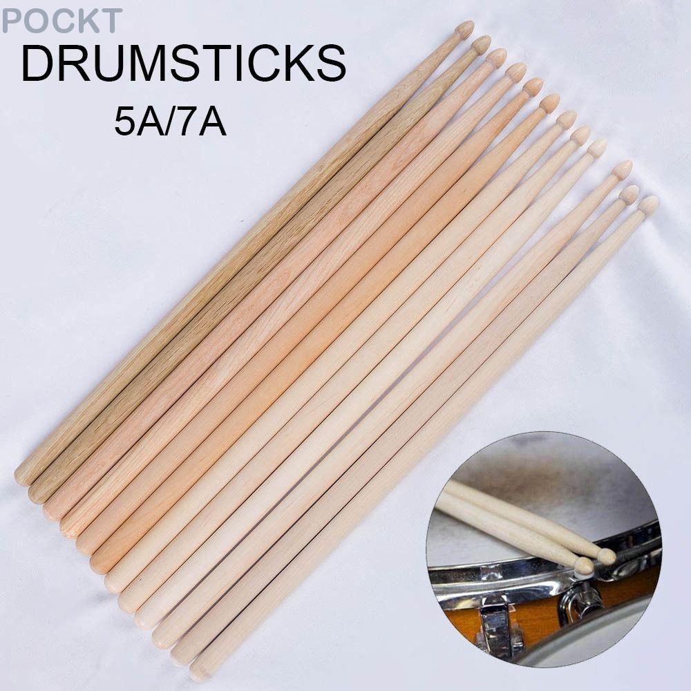 POCKT ไม้กลอง, ไม้ 5A/7A, ไม้ตีกลอง Classic Percussion Oak Instrument อุปกรณ์เสริมกลอง