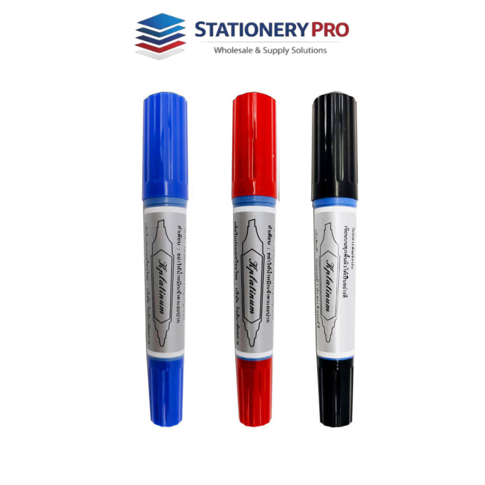 K.PLATAINUM ปากกาเคมี 2หัว TAWIN-PEN สีน้ำเงิน,สีดำ,สีแดง (จำนวน 1ด้าม)
