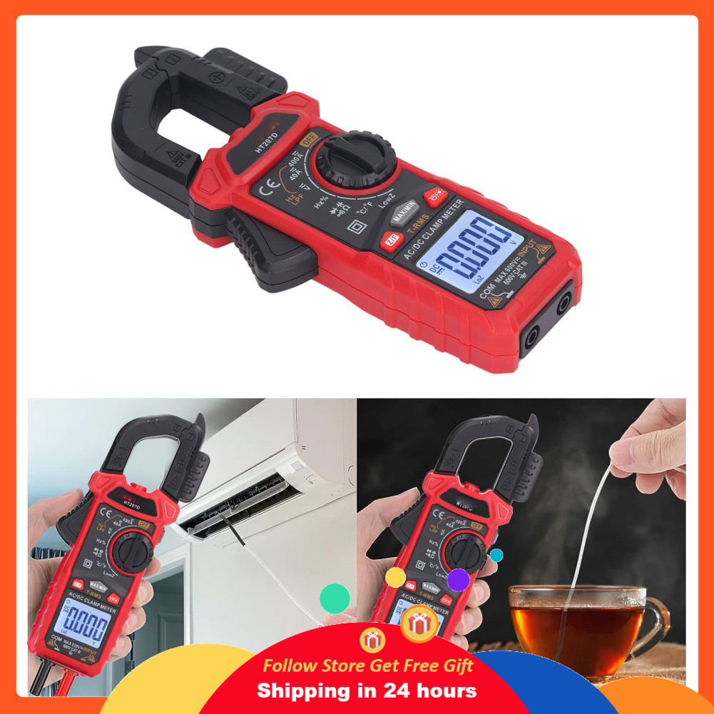 Supergoodsales Supergoodsales gernie Digital Clamp Meter Fastener เครื่องทดสอบมัลติมิเตอร์ Ht207D วั