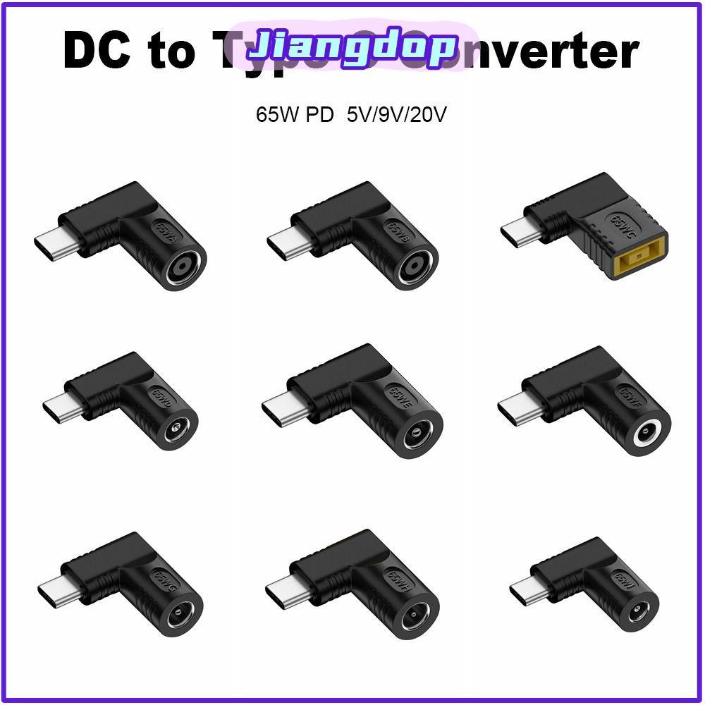 JIANG Power Adapter 5 V 9 V 12 V USB C Connector 5.5X2.5 7.4X0.9 4.5X0.6 มม.แล็ปท็อปเครื่องชาร์จสําห